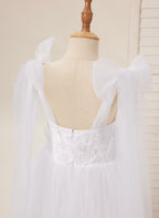 Vestido blanco de tul hasta los tobillos (2003227582) 