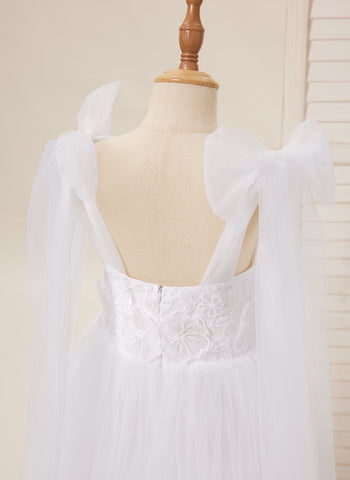 Vestido blanco de tul hasta los tobillos (2003227582) 