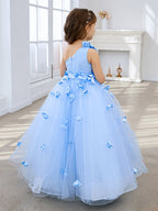 Vestido de princesa/vestido de tul hasta el suelo para niña de las flores 