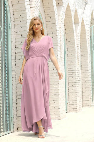 Vestido Baoleely para la madre de la novia, talla grande, escote en V, largo hasta el suelo, formal, para invitada de boda 28020