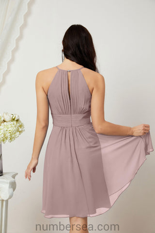 Vestidos de fiesta de bienvenida con cuello halter, vestido formal de cóctel para noche 28011 
