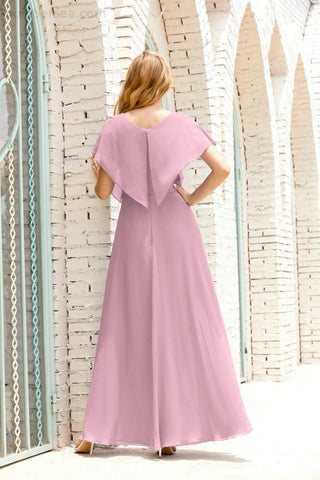 Vestido Baoleely para la madre de la novia, talla grande, escote en V, largo hasta el suelo, formal, para invitada de boda 28020