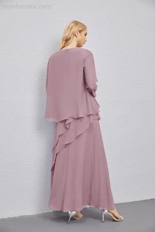 Vestidos de madre de la novia con cárdigan ligero abierto al frente, vestido formal de fiesta 28081 