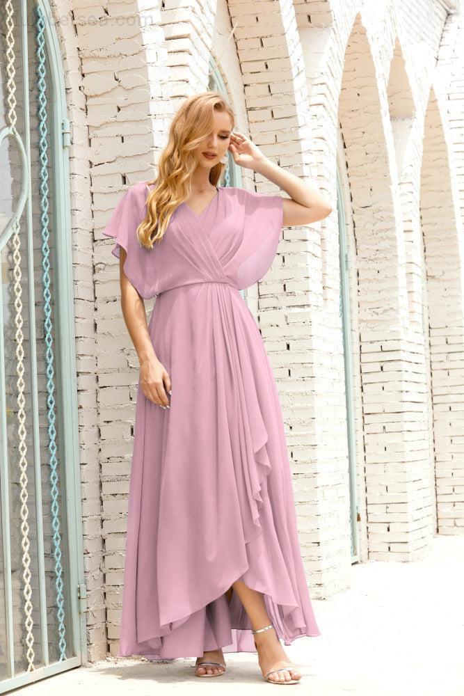 Vestido Baoleely para la madre de la novia, talla grande, escote en V, largo hasta el suelo, formal, para invitada de boda 28020