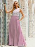 Robe de demoiselle d'honneur en dentelle, longueur au sol, avec poches, 28017 
