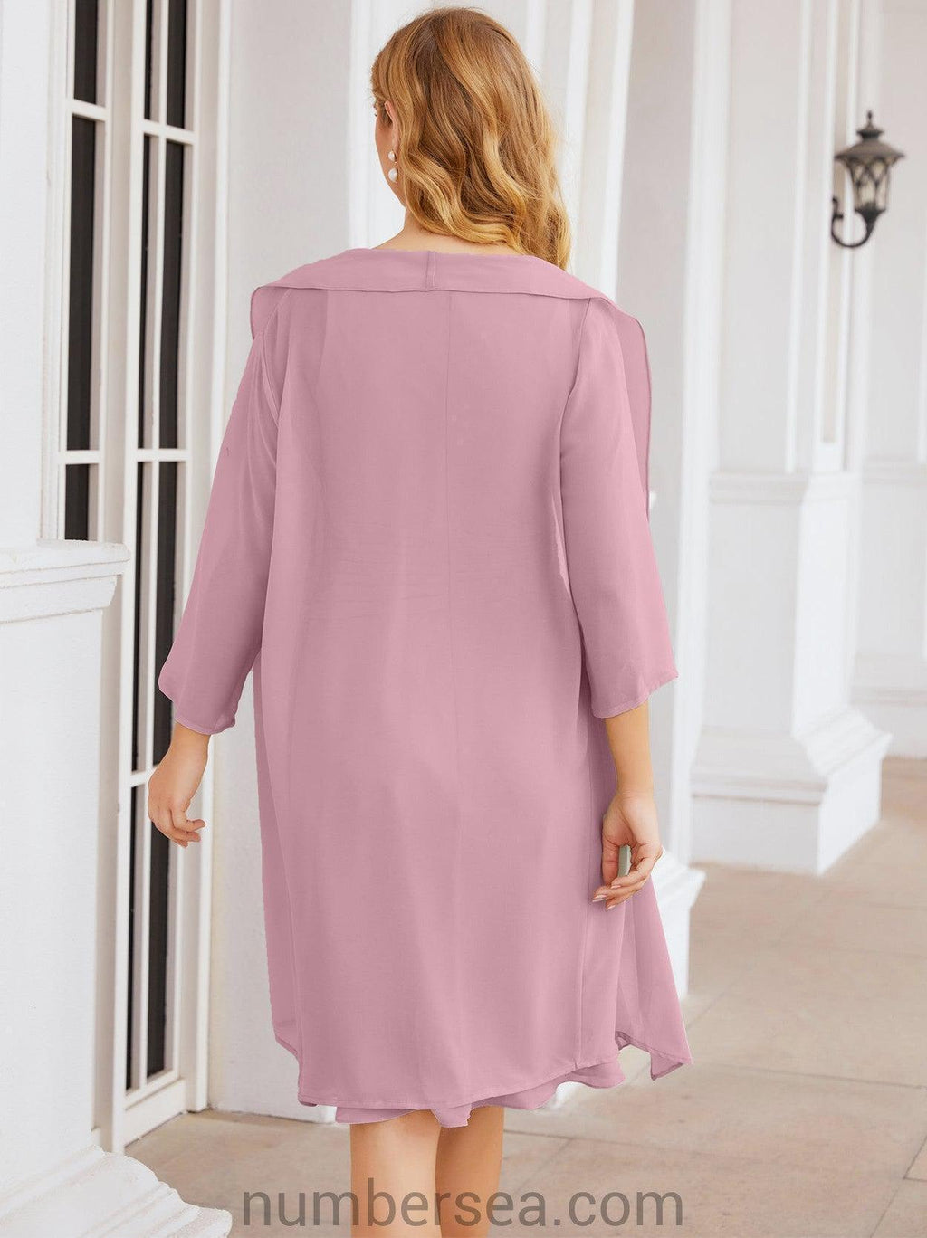 Vestidos de la madre de la novia de Sunderly, vestido de graduación, vestido plisado informal SY28065