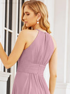 Baoleely Keyhole Bridesmaid Dresses Sleeveless Formal Evening Party Prom Gowns 28043