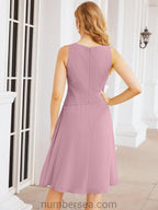 Vestidos de la madre de la novia de Sunderly, vestido de graduación, vestido plisado informal SY28065