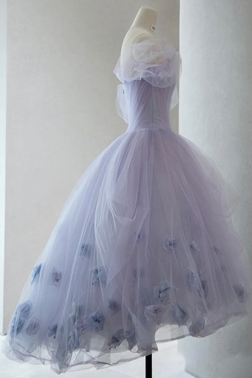 Vestido corto de tul corte A para baile de graduación, lindo vestido de fiesta con hombros descubiertos
