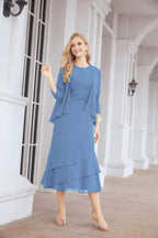 Robe de soirée deux pièces Sunnderly, coupe trapèze, pour la mère de la mariée, référence SY28072
