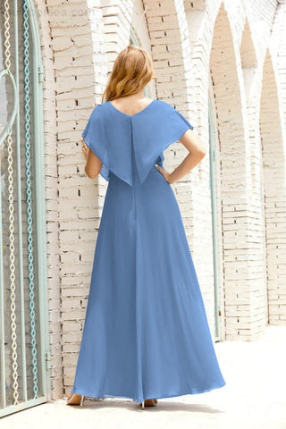 Vestido Baoleely para la madre de la novia, talla grande, escote en V, largo hasta el suelo, formal, para invitada de boda 28020