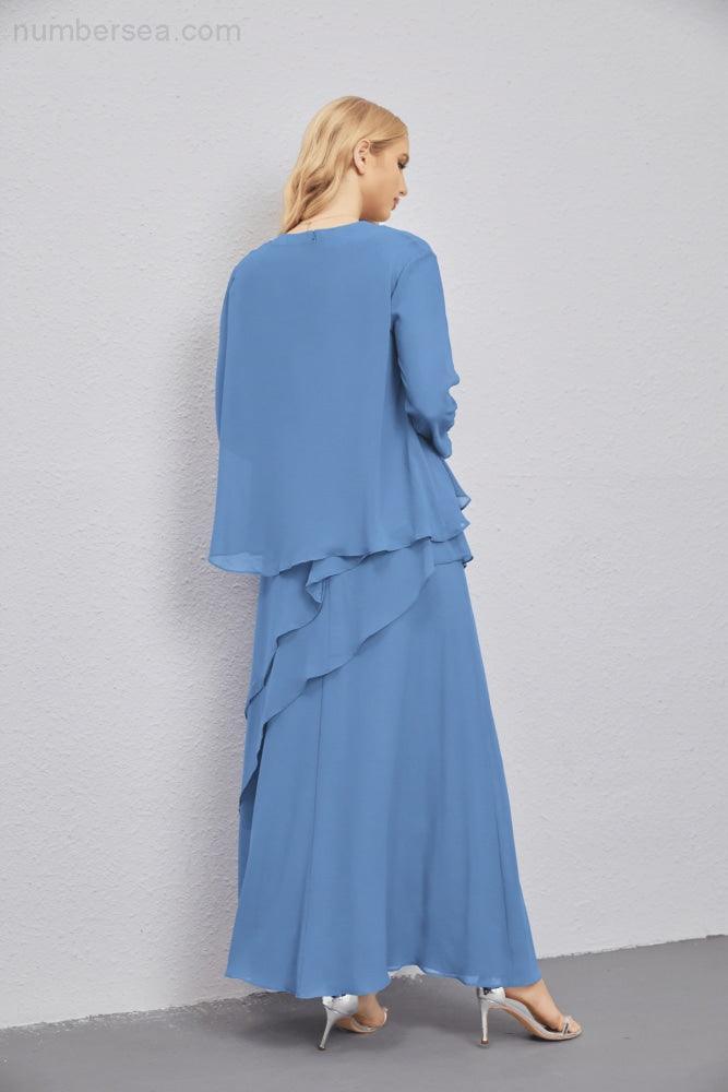 Vestidos de madre de la novia con cárdigan ligero abierto al frente, vestido formal de fiesta 28081 