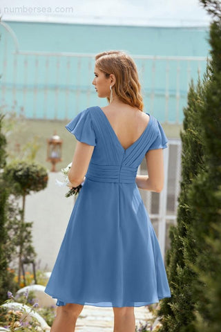 Vestidos de fiesta hasta la rodilla, vestido formal de cóctel para graduación 28013 