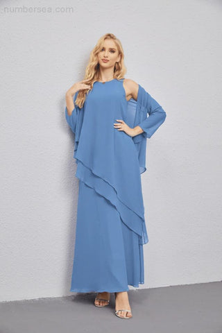 Vestidos de madre de la novia con cárdigan ligero abierto al frente, vestido formal de fiesta 28081 