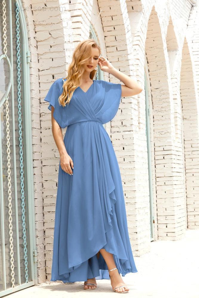 Vestido Baoleely para la madre de la novia, talla grande, escote en V, largo hasta el suelo, formal, para invitada de boda 28020