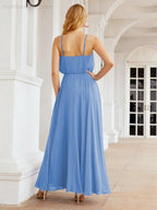 Baoleely  Halter Long Bridesmaid Dresses Formal A line Juniors Dress 28029