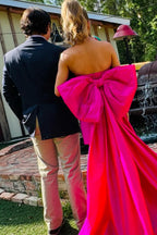 Strapless Bodycon Homecoming Dress with Bow