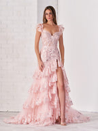 Kennedy | Robe de bal longue fourreau à épaules dénudées (dos lacé)