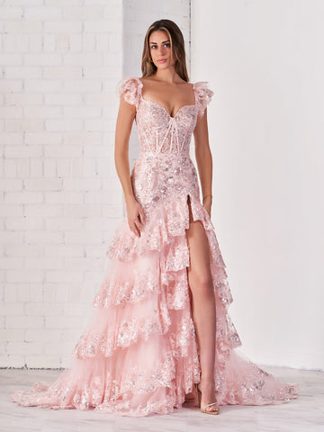 Kennedy | Robe de bal longue fourreau à épaules dénudées (dos lacé)