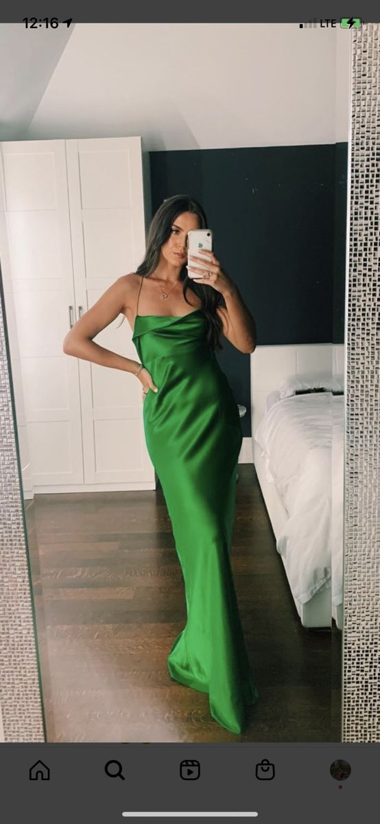 Robe de bal fourreau verte élégante, robe de soirée verte Y7297