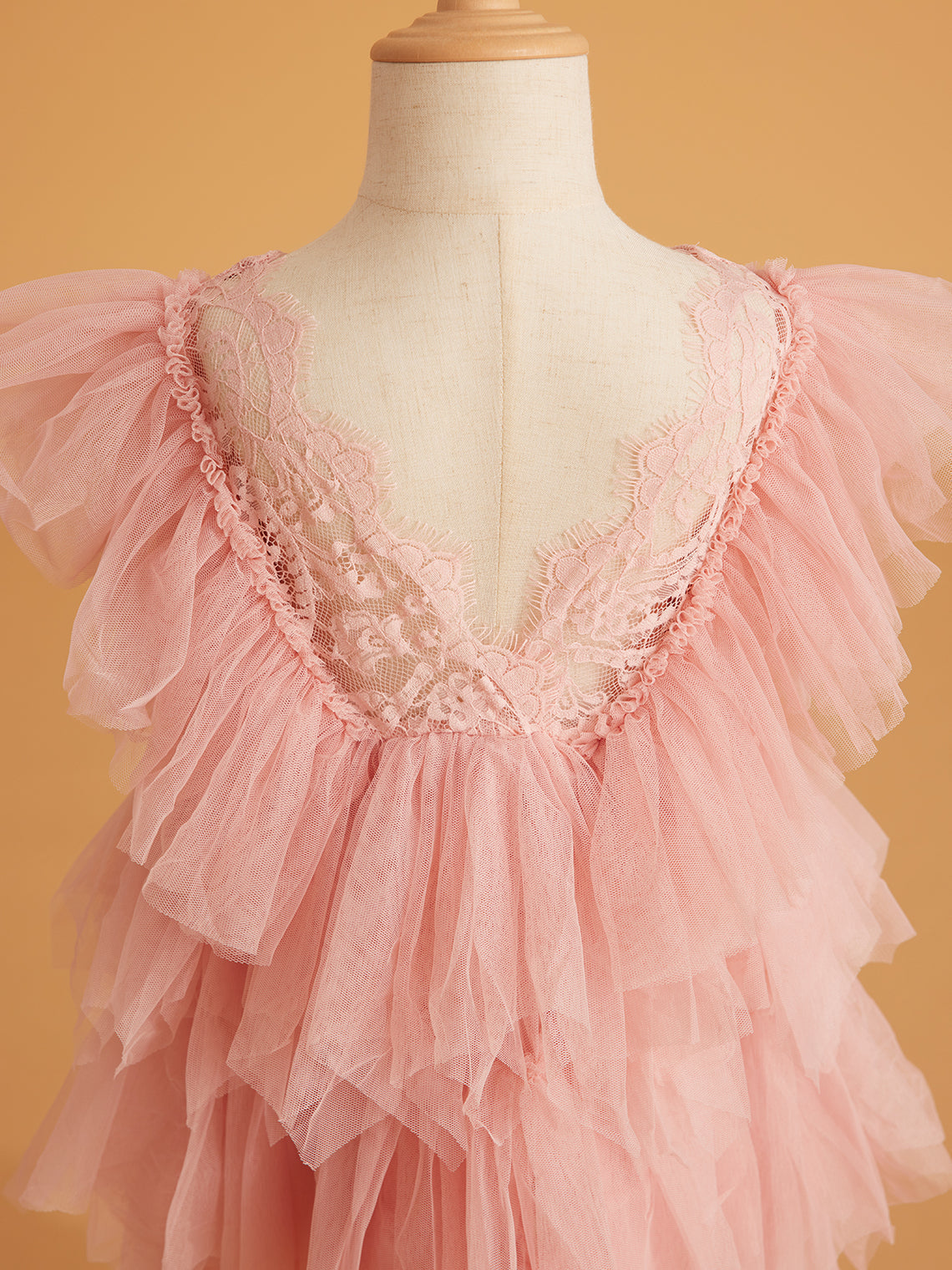Vestido corto/mini de tul y encaje (2003227815) 