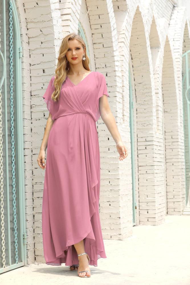 Vestido Baoleely para la madre de la novia, talla grande, escote en V, largo hasta el suelo, formal, para invitada de boda 28020