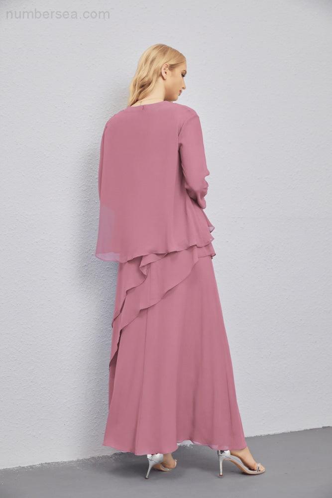 Vestidos de madre de la novia con cárdigan ligero abierto al frente, vestido formal de fiesta 28081 