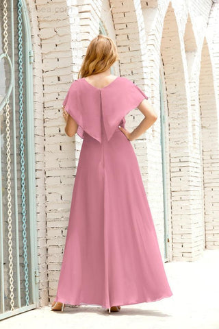 Vestido Baoleely para la madre de la novia, talla grande, escote en V, largo hasta el suelo, formal, para invitada de boda 28020