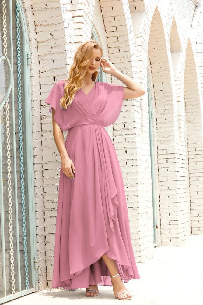 Vestido Baoleely para la madre de la novia, talla grande, escote en V, largo hasta el suelo, formal, para invitada de boda 28020