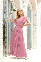 Vestido Baoleely para la madre de la novia, talla grande, escote en V, largo hasta el suelo, formal, para invitada de boda 28020