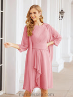 Vestidos de la madre de la novia de Sunderly, vestido de graduación, vestido plisado informal SY28065
