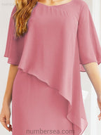 Vestido largo de fiesta formal Sunderly para la madre de la novia con capa de volantes SY28026