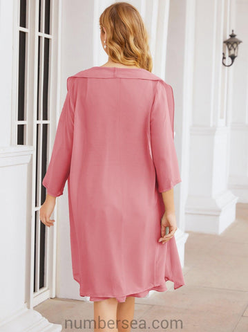 Vestidos de la madre de la novia de Sunderly, vestido de graduación, vestido plisado informal SY28065