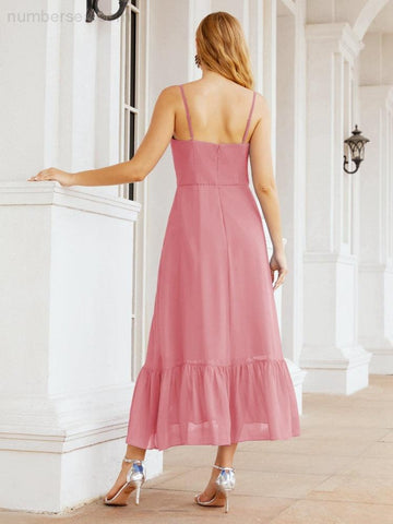 Baoleely Blackless Strap Bridesmaid Dress Ankle Length 28028