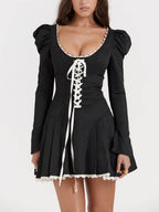 Robe mini plissée Black&amp;Cream 