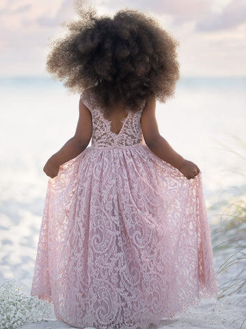 Vestido de niña de las flores, corte recto, tutú, espalda de encaje con estampado paisley, estilo A, para fiesta. 