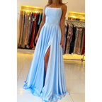 Robe de soirée fourreau/colonne à bretelles en satin plissé sans manches