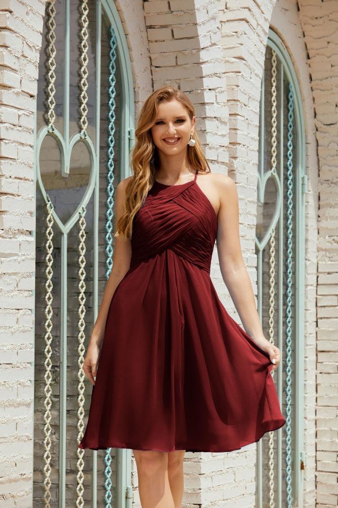 Vestidos de fiesta sin mangas, vestido formal de cóctel para graduación 28014 