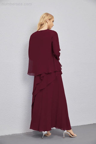 Vestidos de madre de la novia con cárdigan ligero abierto al frente, vestido formal de fiesta 28081 