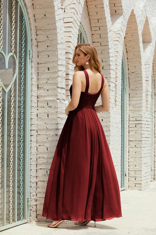 Vestidos de dama de honor con cuello halter, vestido formal de cóctel o de fiesta 28015 