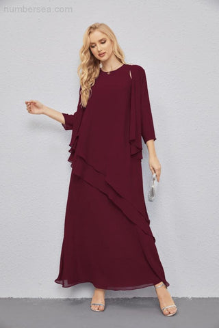 Vestidos de madre de la novia con cárdigan ligero abierto al frente, vestido formal de fiesta 28081 