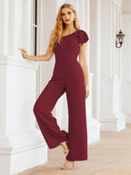 Baoleely Women's One Shoulder Long Jumpsuit Formal Evening Dress Long Bridesmaid Dresses Pants Wedding Party 28034