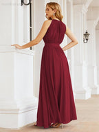 Baoleely Halter Bridesmaid Dress Empire Waist Formal Evening Prom Gown for Mother of The Bride 28030