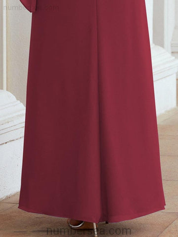 Vestido largo de fiesta formal Sunderly para la madre de la novia con capa de volantes SY28026