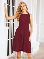 Vestidos de la madre de la novia de Sunderly, vestido de graduación, vestido plisado informal SY28065