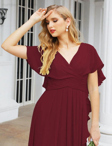 Vestidos de dama de honor Baoleely, vestidos de gala formales sin espalda para fiestas de noche, vestido para la madre de la novia 28040