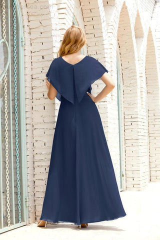 Vestido Baoleely para la madre de la novia, talla grande, escote en V, largo hasta el suelo, formal, para invitada de boda 28020