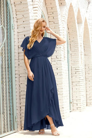 Vestido Baoleely para la madre de la novia, talla grande, escote en V, largo hasta el suelo, formal, para invitada de boda 28020