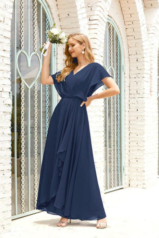 Vestido Baoleely para la madre de la novia, talla grande, escote en V, largo hasta el suelo, formal, para invitada de boda 28020