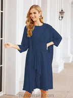 Vestidos de la madre de la novia de Sunderly, vestido de graduación, vestido plisado informal SY28065